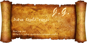 Juha Gyöngyi névjegykártya